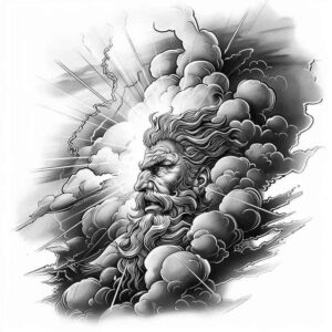 zeus tattoo design ideas Surrealism fragmentation godly command symbol of strength