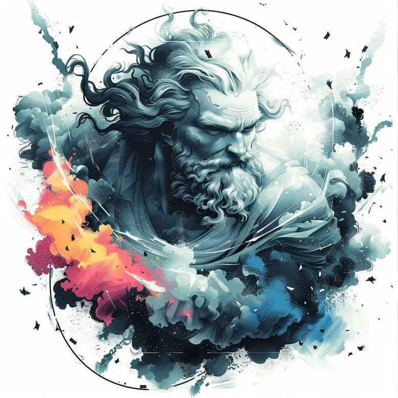 zeus tattoo design ideas strong outlines heavenly might for spine