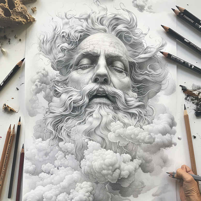 zeus tattoo design ideas Surrealism abstract heavenly rule stands for resilience