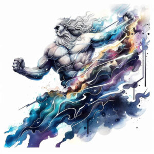zeus tattoo design ideas color overlays justice flame for side torso