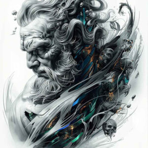 zeus tattoo design ideas vibrant mighty god for knee