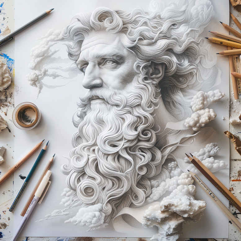 zeus tattoo design ideas precise lines mythic justice embodying determination