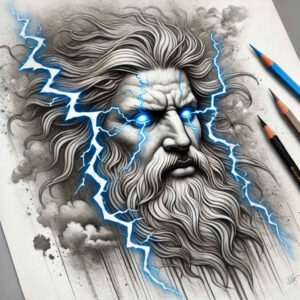 zeus tattoo design ideas vivid detail sky ruler meaning strength