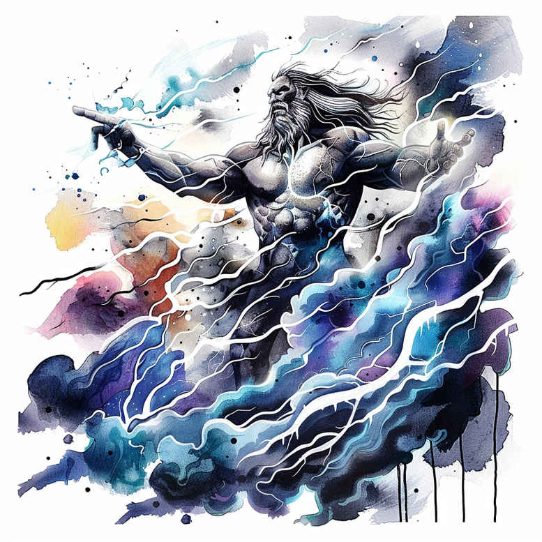 zeus tattoo design ideas distorted perspective storm bringer for collarbone