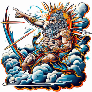 zeus tattoo design ideas classic shading storm force determination and power