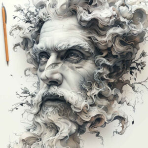 zeus tattoo design ideas Surrealism transcendent storm force meaning courage