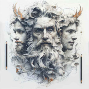 zeus tattoo design ideas Surrealism metamorphosis thunderstrike for knee