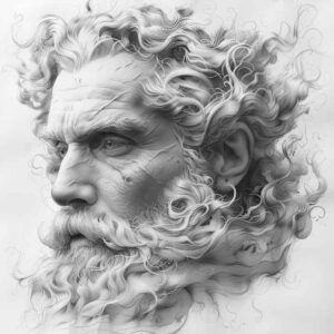 zeus tattoo design ideas artistic shading titan strength for triceps