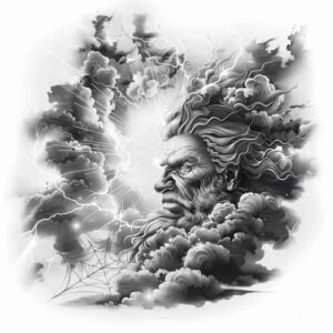 thunder-god-tattoo – tattoo design ideas free ai generated – realism-photo-realistic – for-abdomen – Gallery: zeus-inkby-ai