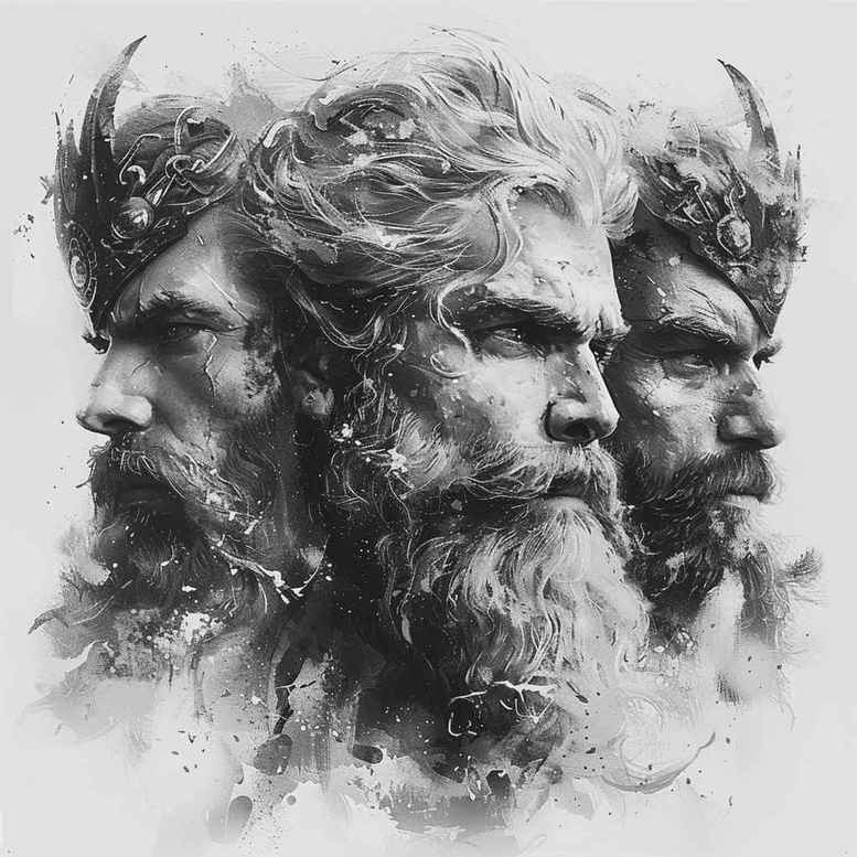 zeus-tattoo – tattoo design ideas free ai generated – neotraditional-decorative-flourishes – for-spine – Gallery: zeus-inkby-ai