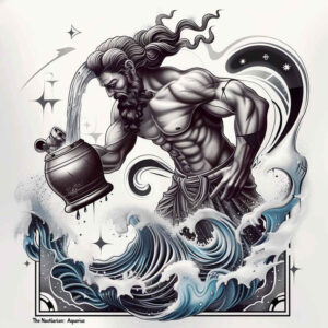 balance-symbol-hypnotic-for-shoulder-blade – tattoo design ideas free ai generated – Gallery: zodiac-signs-inkby-ai