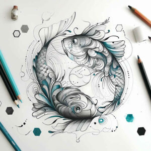 astrological-sign-interlaced-for-toe – tattoo design ideas free ai generated – Gallery: zodiac-signs-inkby-ai