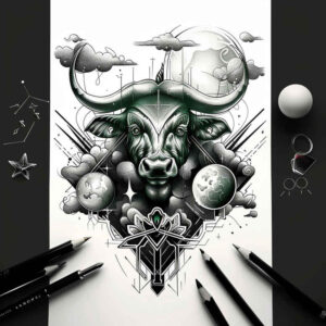 cosmic-sign-filigree-for-back-shoulder – tattoo design ideas free ai generated – Gallery: zodiac-signs-inkby-ai