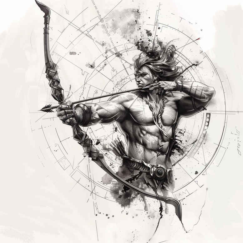 time-symbol-eastern-influence-for-outer-arm – tattoo design ideas free ai generated – Gallery: zodiac-signs-inkby-ai