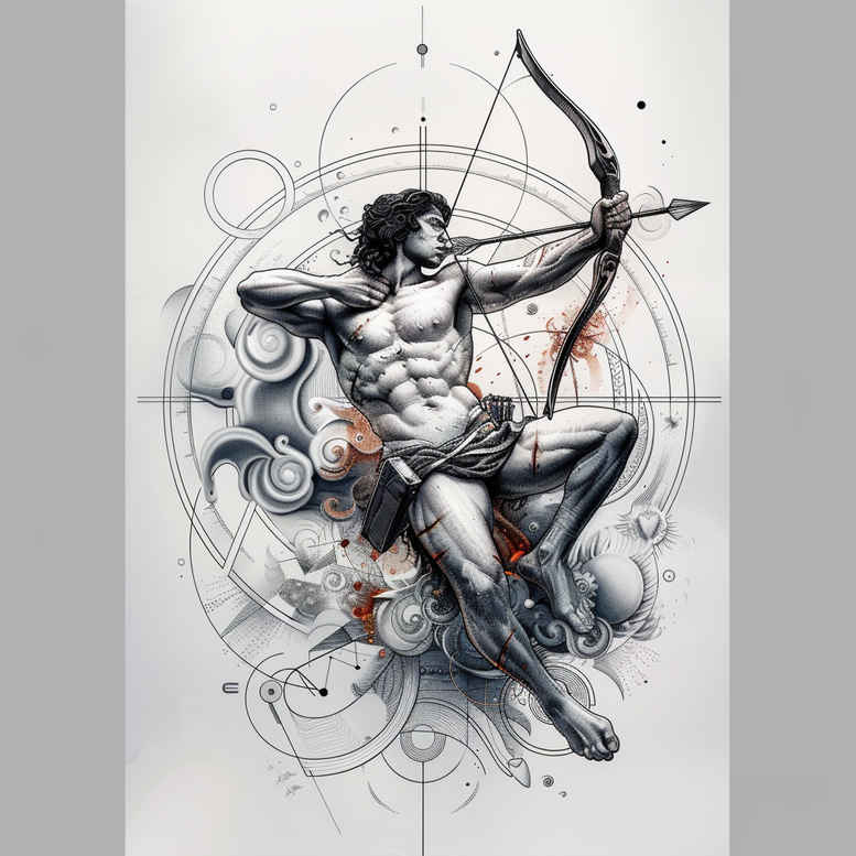 zodiac-sign-radial-symmetry-for-upper-arm – tattoo design ideas free ai generated – Gallery: zodiac-signs-inkby-ai