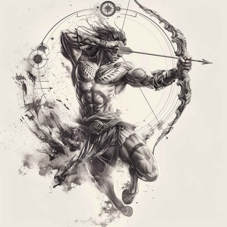astrology-elaborate-for-elbow – tattoo design ideas free ai generated – Gallery: zodiac-signs-inkby-ai