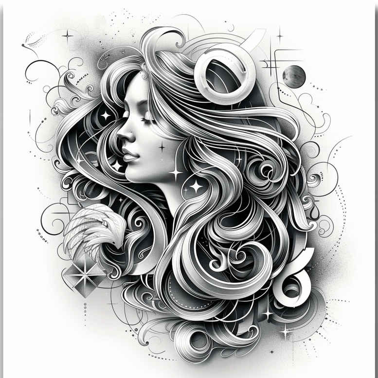 zodiac-motif-sacred-geometry-for-lower-thigh – tattoo design ideas free ai generated – Gallery: zodiac-signs-inkby-ai