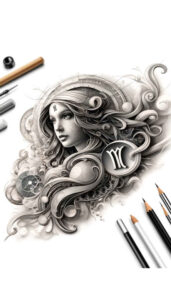 balance-sign-engraved-motif-for-inner-arm – tattoo design ideas free ai generated – Gallery: zodiac-signs-inkby-ai