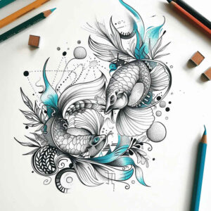 zodiac-sign-repetitive-shapes-for-foot – tattoo design ideas free ai generated – Gallery: zodiac-signs-inkby-ai