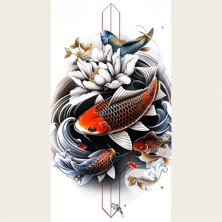 life-energy-motif-ornamental-rays-for-abdomen – tattoo design ideas free ai generated – Gallery: zodiac-signs-inkby-ai