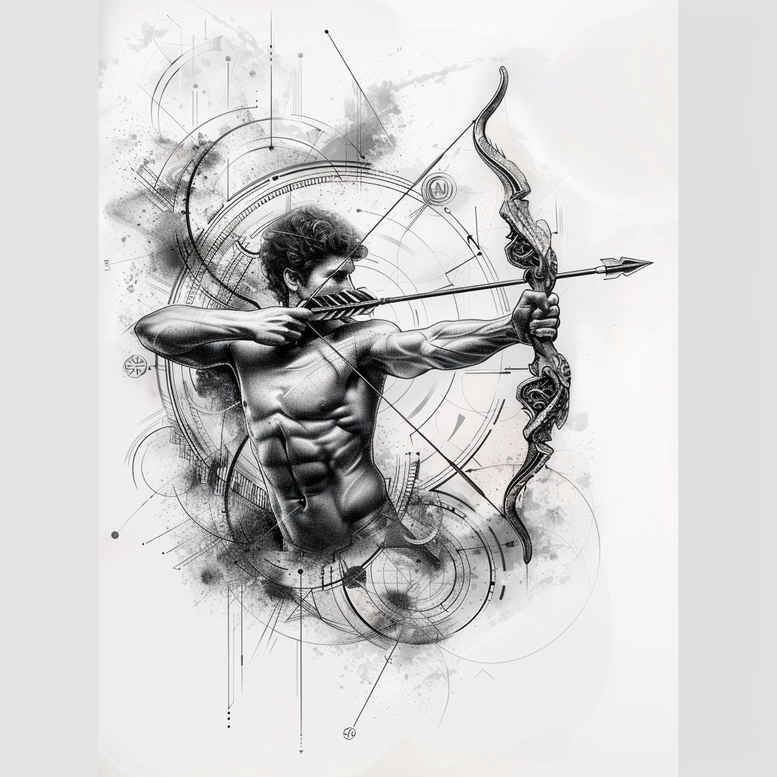 shadow-symbol-balance-for-chest – tattoo design ideas free ai generated – Gallery: zodiac-signs-inkby-ai