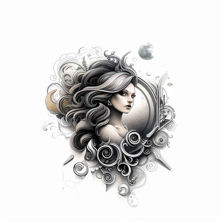 zodiac-signs tattoo design ideas dainty astral force for shoulder