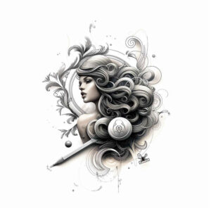 zodiac-signs tattoo design ideas thin line astral force symbol of courage