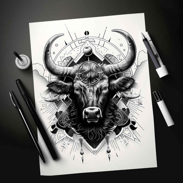 zodiac-signs tattoo design ideas clean shape astral ink for outer arm