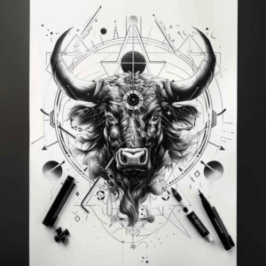 zodiac-signs tattoo design ideas pure design birth emblem embodying resilience