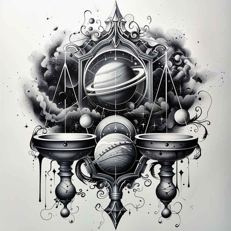 zodiac-signs tattoo design ideas delicate birth map for scapula