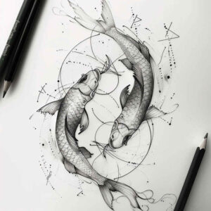 zodiac-signs tattoo design ideas clean lines birth map for sternum