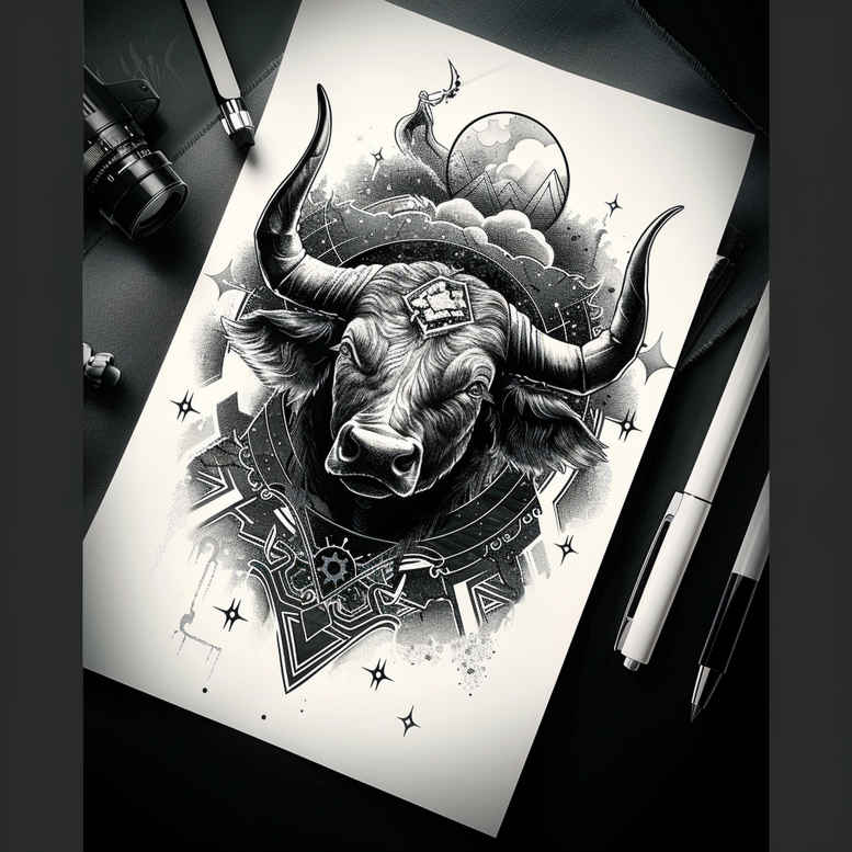 zodiac-signs tattoo design ideas tiny detail celestial map resilience and power