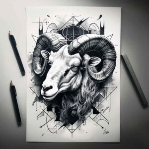 zodiac-signs tattoo design ideas negative space celestial map strength and power