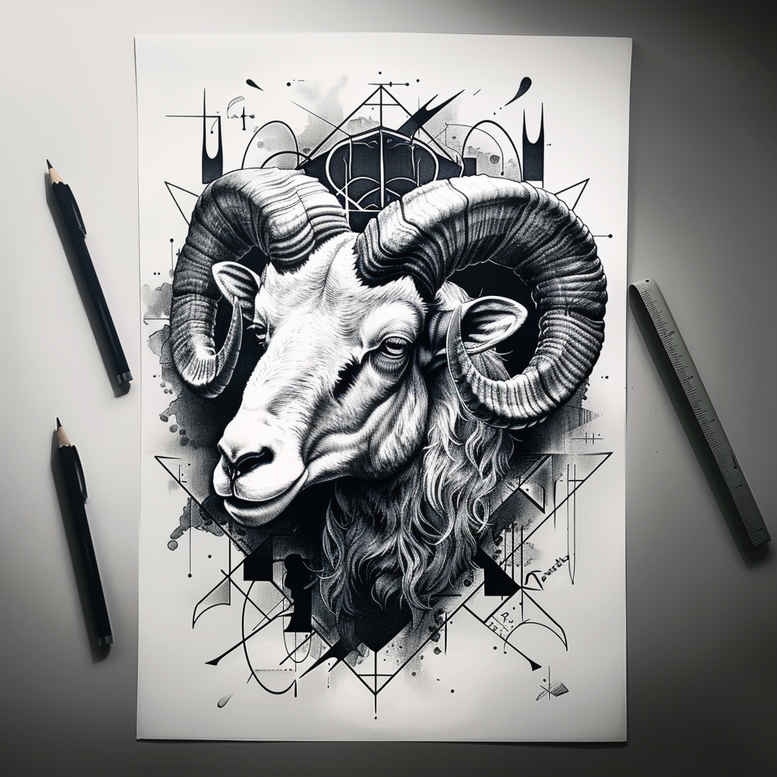 zodiac-signs tattoo design ideas negative space celestial map strength and power