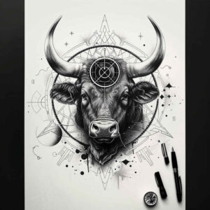 zodiac-signs tattoo design ideas miniature celestial symbol for ankle
