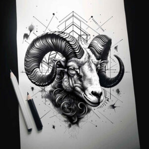 zodiac-signs tattoo design ideas concise celestial symbol for calf