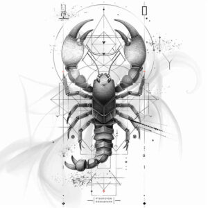 zodiac-signs tattoo design ideas tiny detail cosmic energy symbolising determination