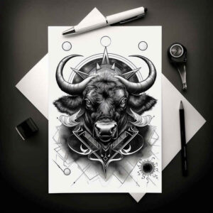 zodiac-signs tattoo design ideas elemental cosmic tattoo embodying determination