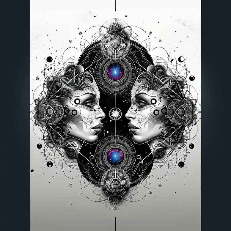 zodiac-signs tattoo design ideas slender cosmic tattoo represents determination