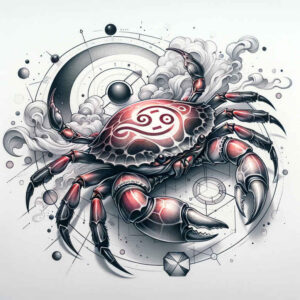 zodiac-signs tattoo design ideas clear-cut moon phase endurance and power