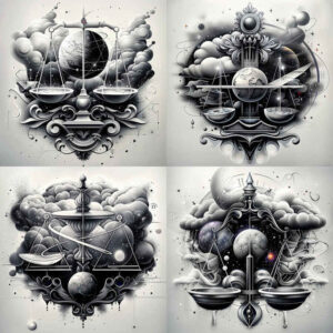 zodiac-signs tattoo design ideas simple icon moon phase for lower leg