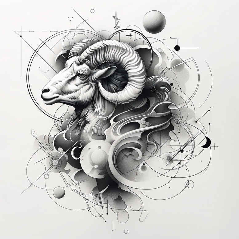 zodiac-signs tattoo design ideas point minimal moon phase represents perseverance