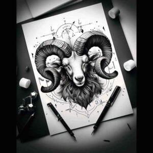 zodiac-signs tattoo design ideas few strokes mystical alignment for lower chest