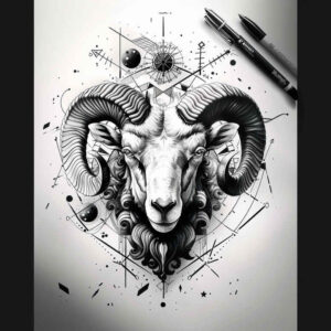 zodiac-signs tattoo design ideas soft touch planetary path for shin