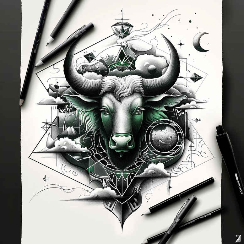zodiac-signs tattoo design ideas diminutive sign glyph for back