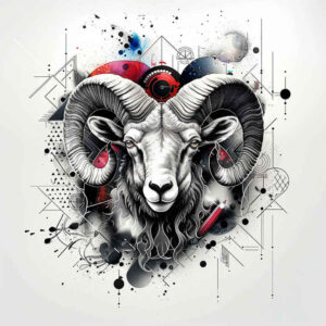 zodiac-signs tattoo design ideas abstract sign glyph shows strength