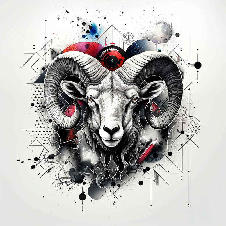 zodiac-signs tattoo design ideas abstract sign glyph shows strength