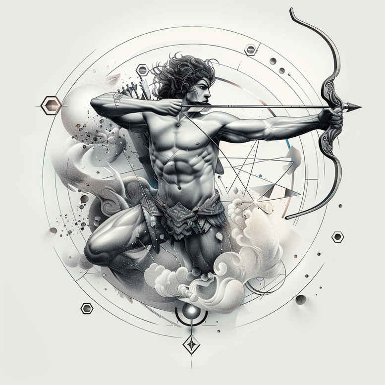 zodiac-signs tattoo design ideas plain star-linked courage and power