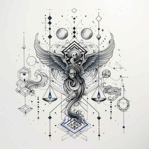 zodiac-signs tattoo design ideas pure motif star-linked for side