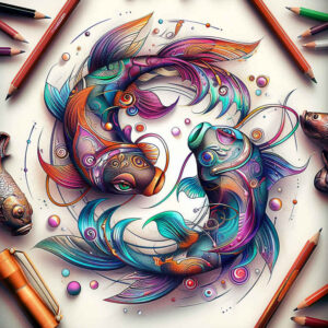 zodiac-signs tattoo design ideas outline only star-linked symbol of resilience
